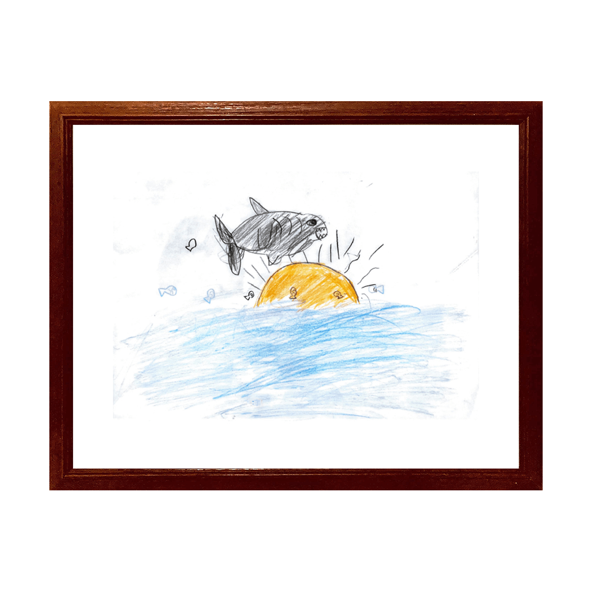 サメ ドローイング A4 絵画 サメ – Tree Kids Arts
